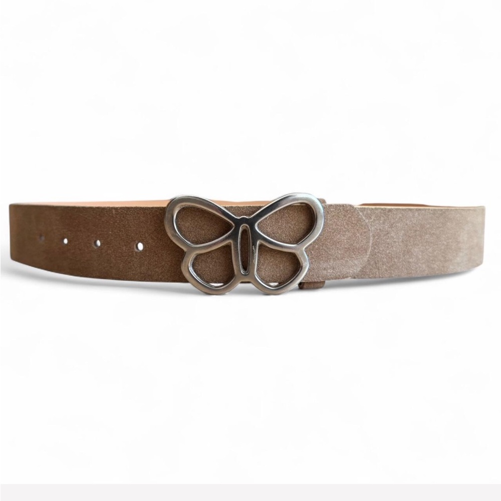 100% Leather Butterfly Buckle Belt | Size XS–S